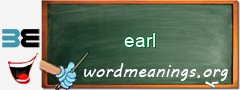 WordMeaning blackboard for earl